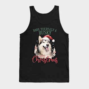 Have Yourself a Husky Little Christmas Tank Top